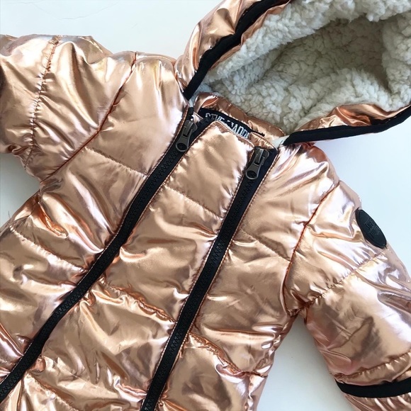 Steve Madden rose gold pram snowsuit EUC 3-6 month - Picture 2 of 5